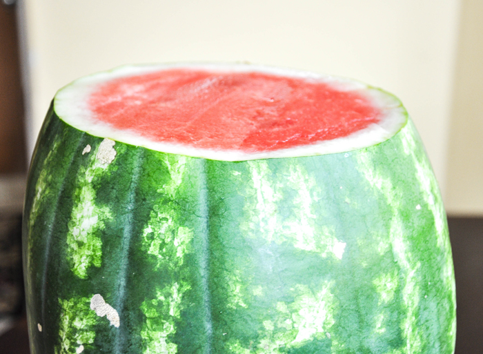 HOw to make a watermelon keg.  Step-by-step photo instructions!