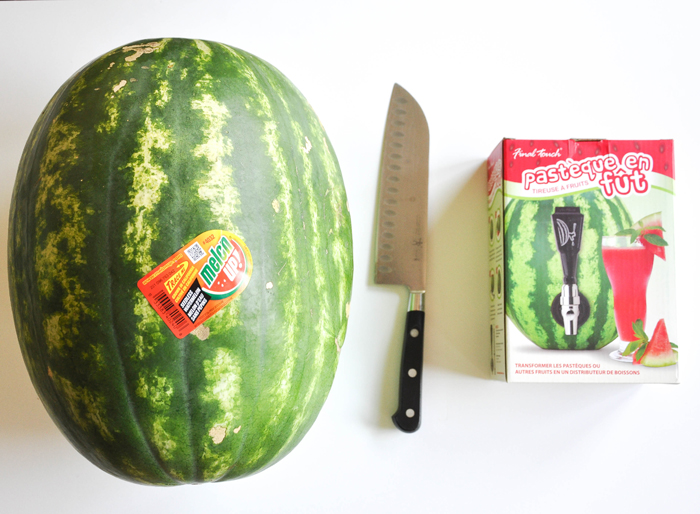 HOw to make a watermelon keg.  Step-by-step photo instructions!