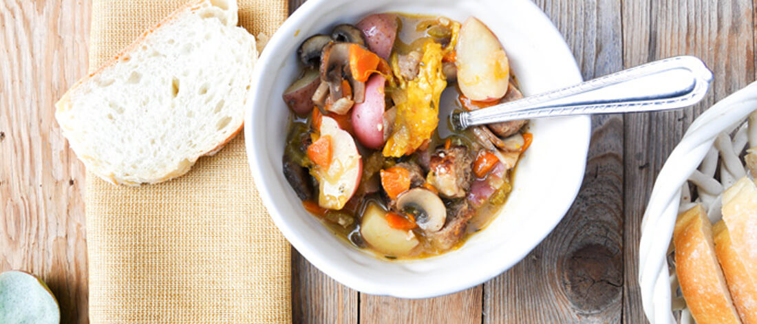 Autumn Stew in Pumpkin Tureen