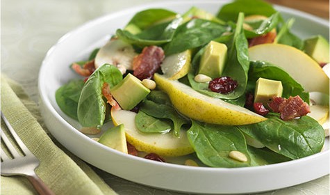 California Bartlett Pear and Spinach Salad