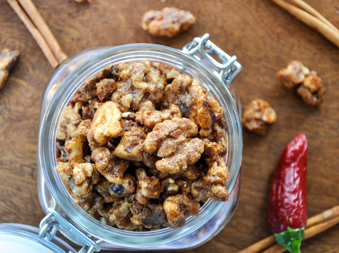 Fiery Candied Walnuts