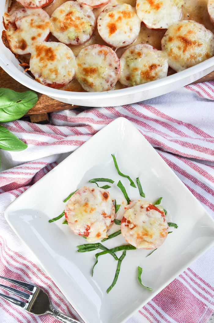 Roasted Garlic Cheese Tomatoes