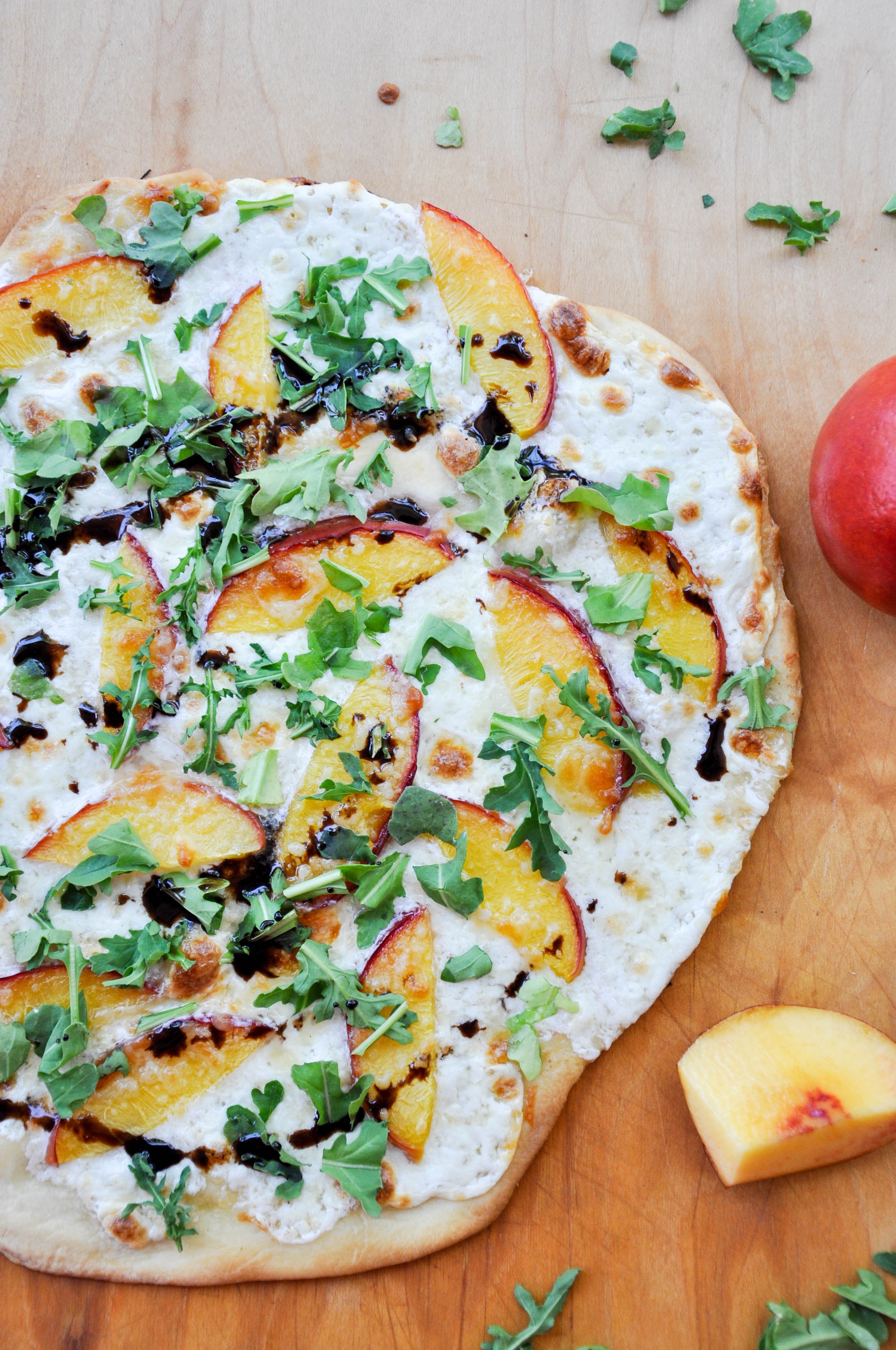 Nectarine Arugula Pizza