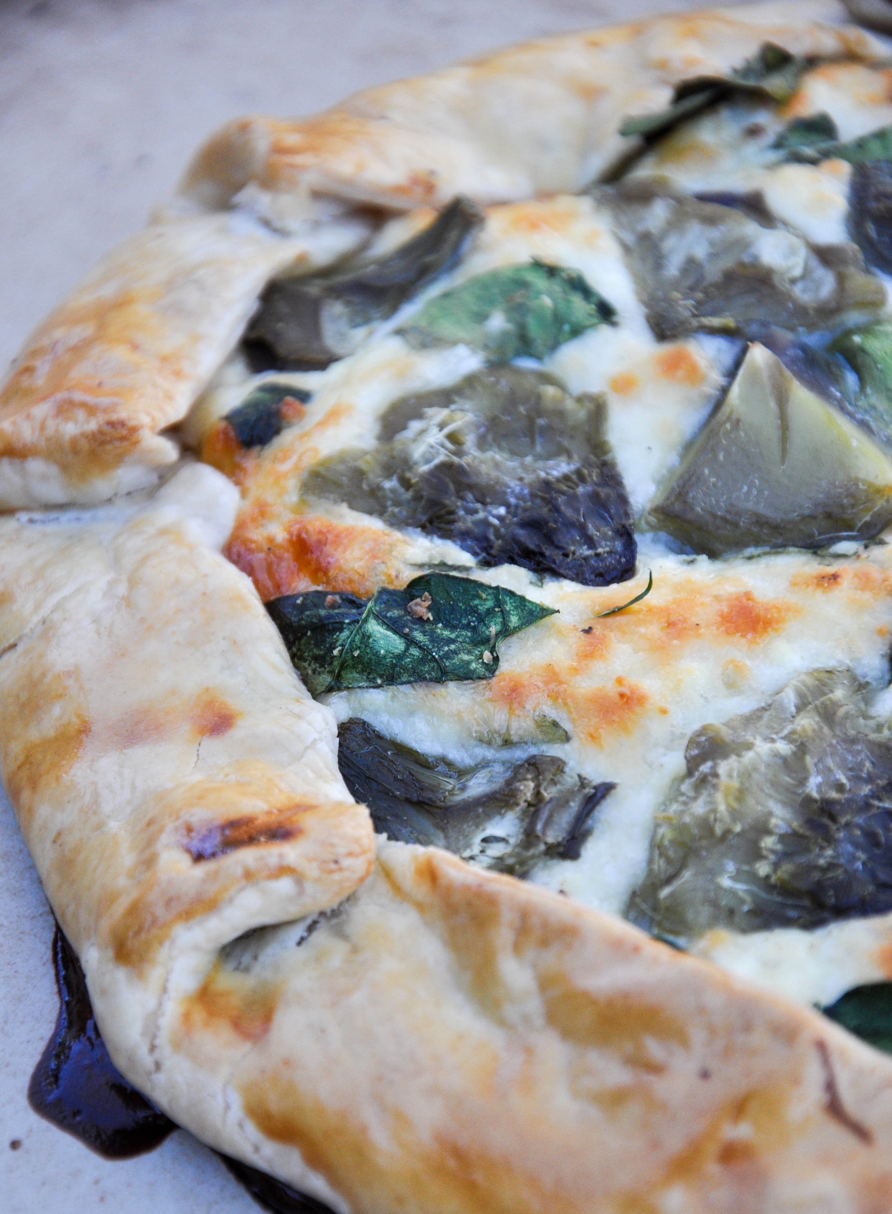 Artichoke Spinach Galette