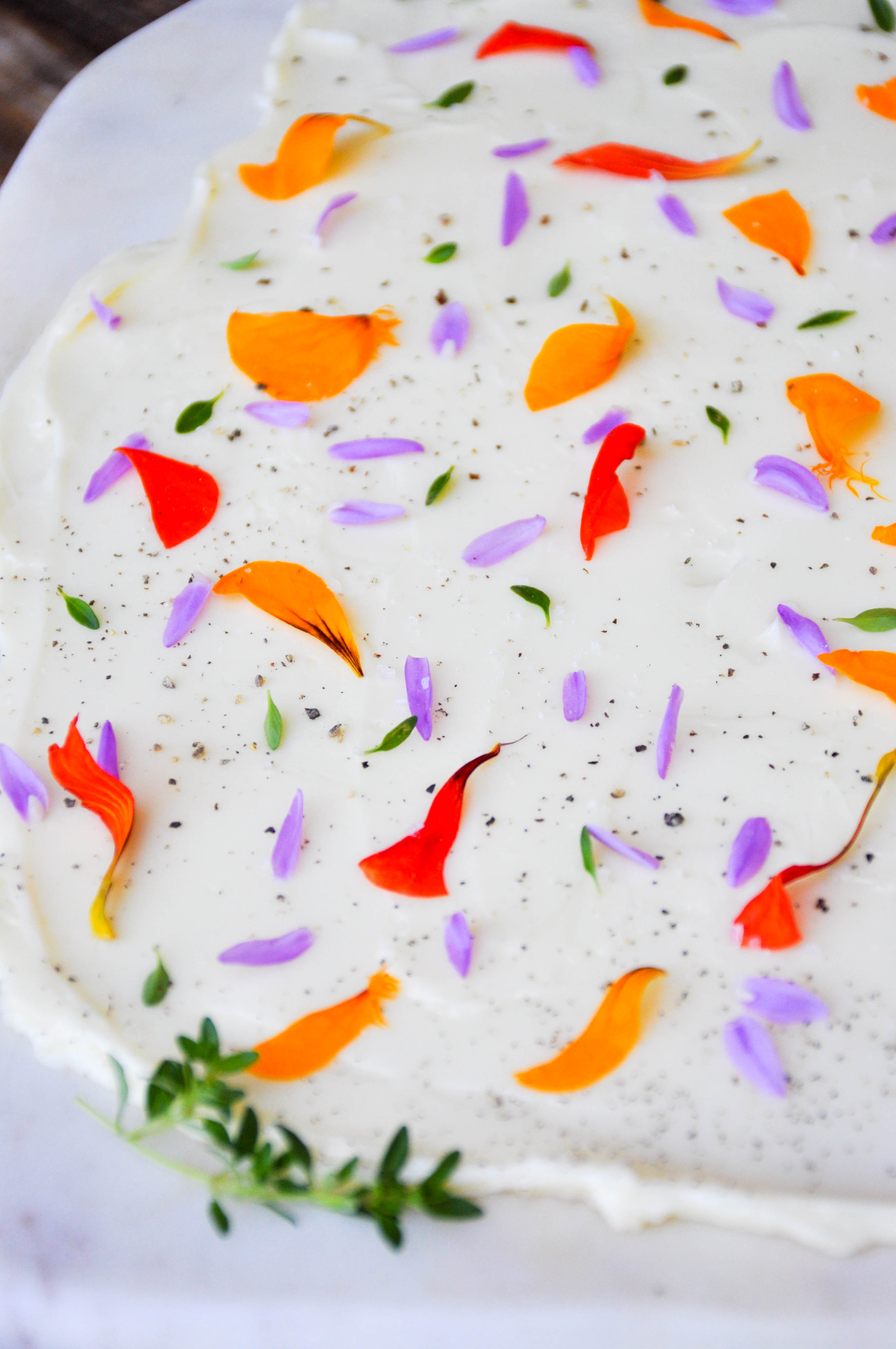 floral butter using edible flowers and herbs