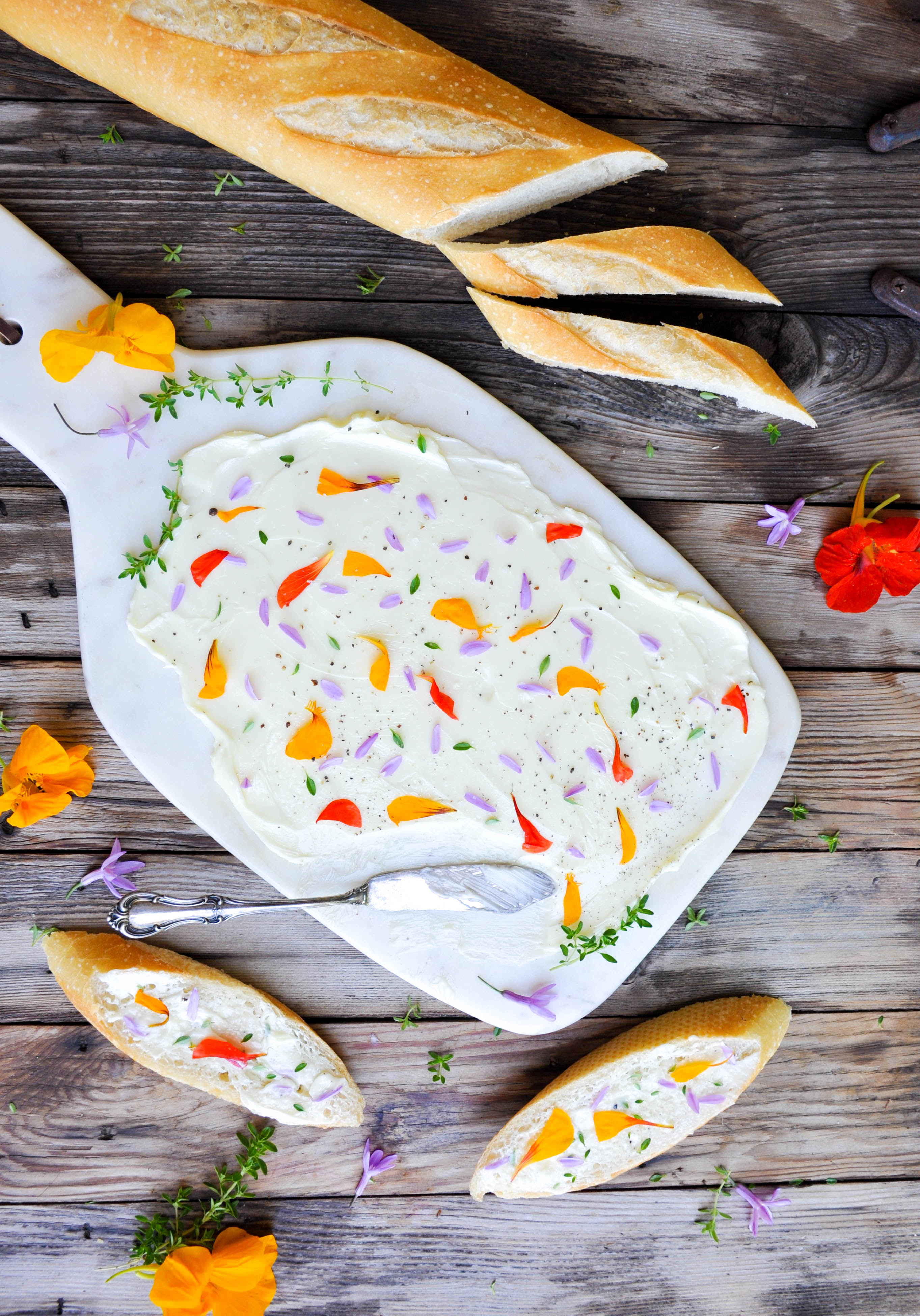 Floral Butter using California Edible Flowers