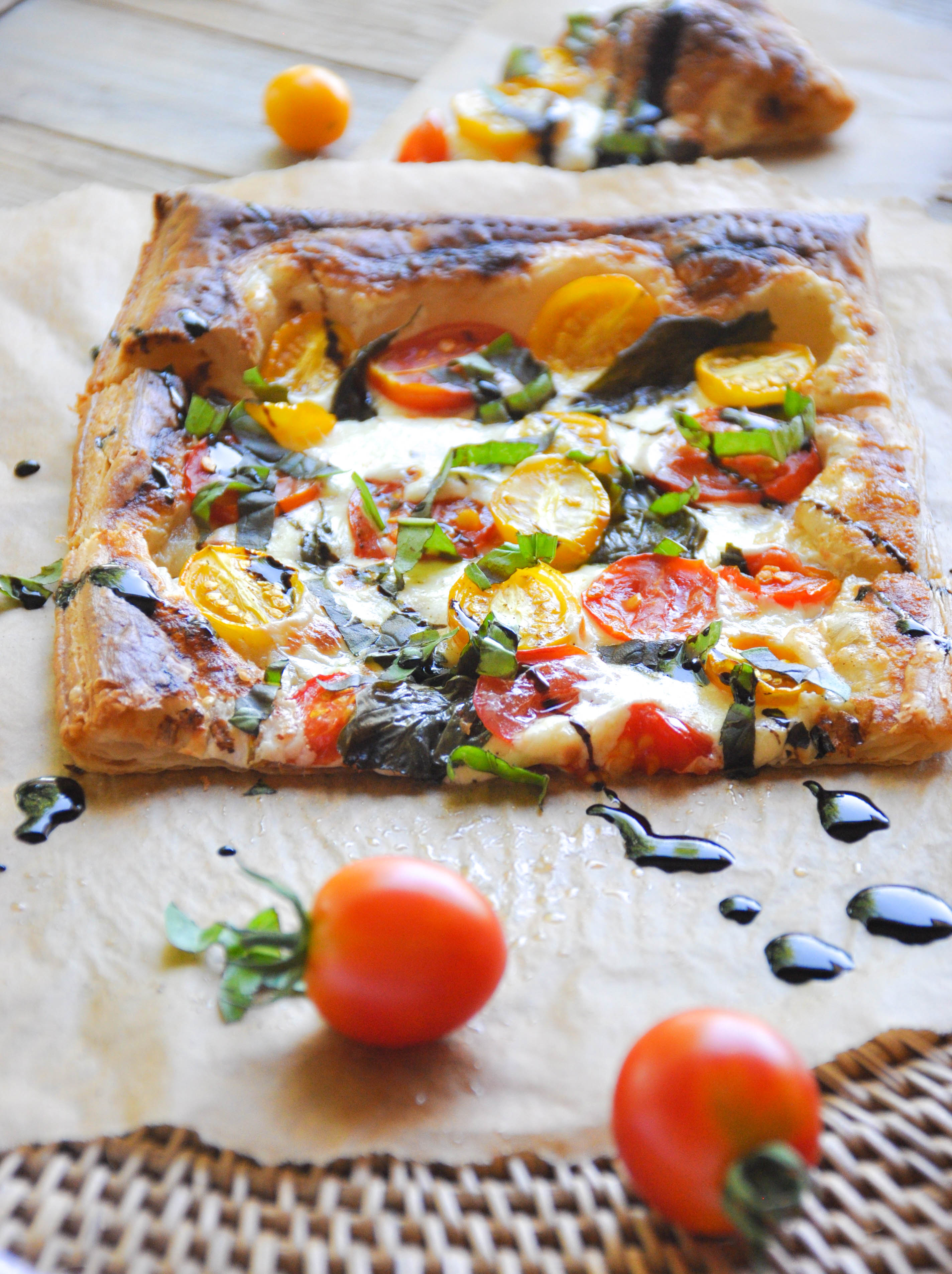 Garden Tomato Caprese Tart