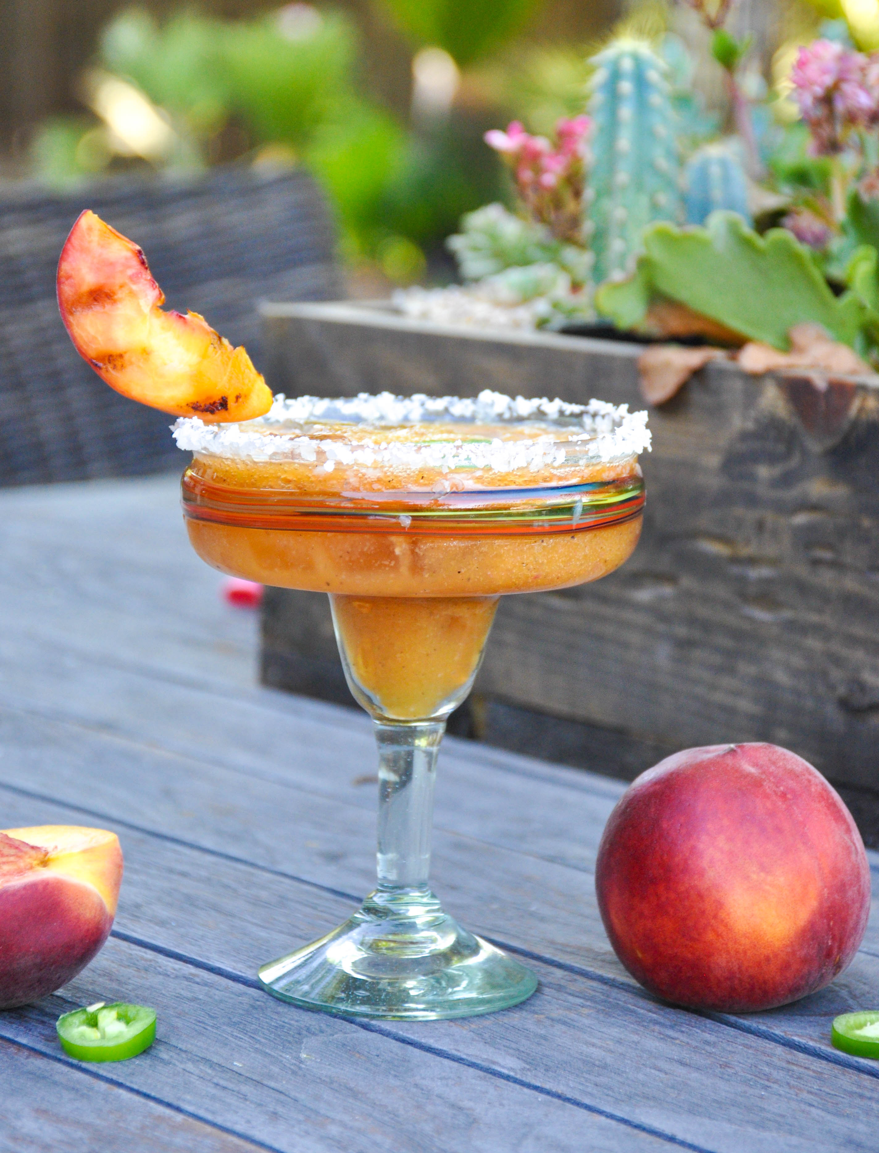 Spicy Grilled Peach margarita