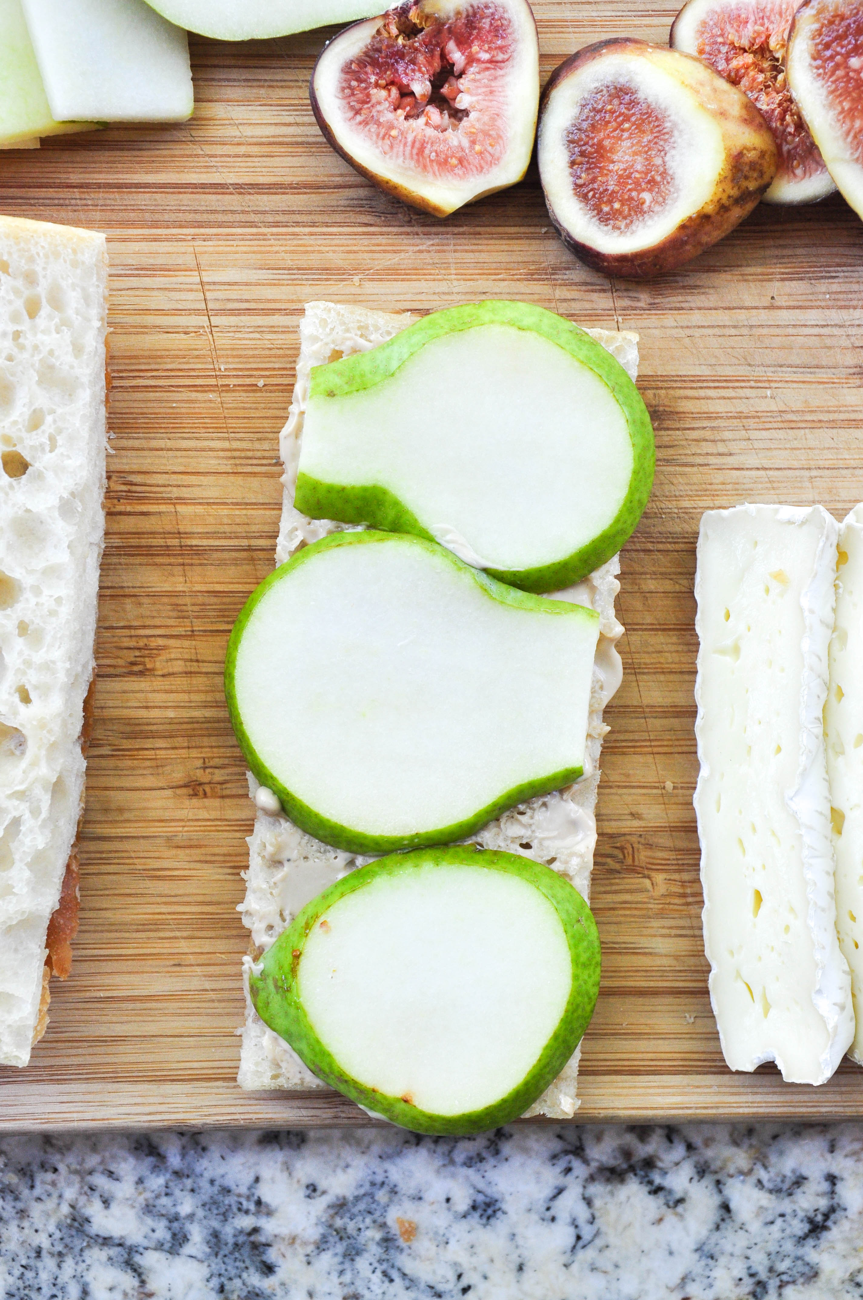 Pear and Fig Panini with Brie and Arugula