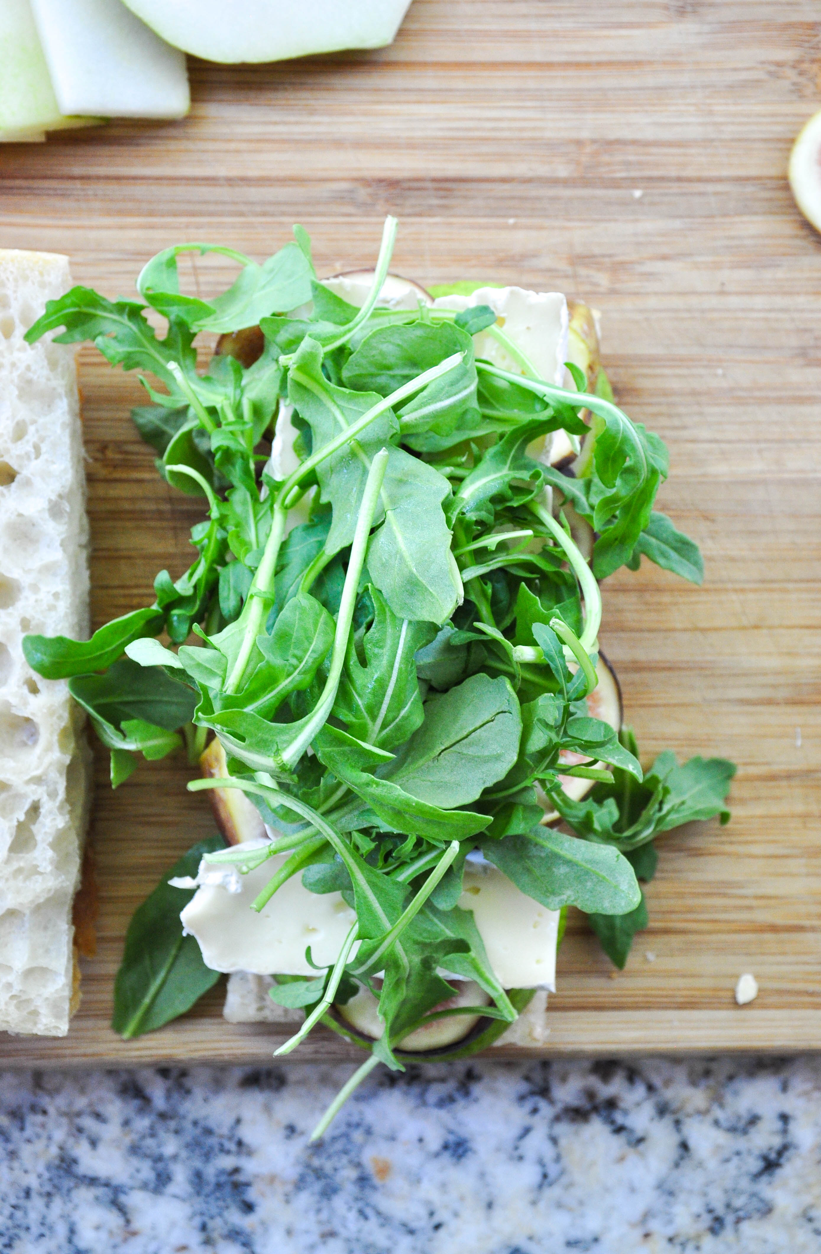 Pear and Fig Panini with Brie and Arugula